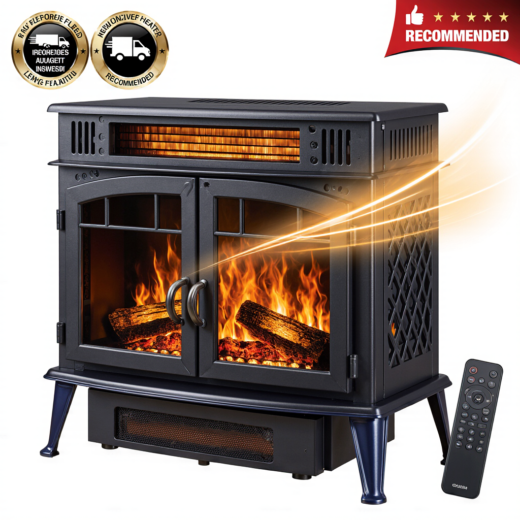 3D Flame Electric Fireplace Heater